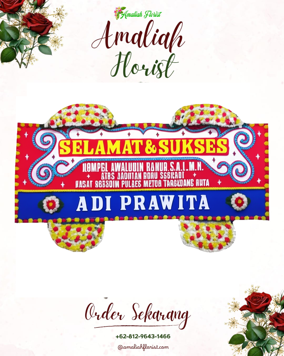 Papan Bunga Ucapan Selamat Dawe